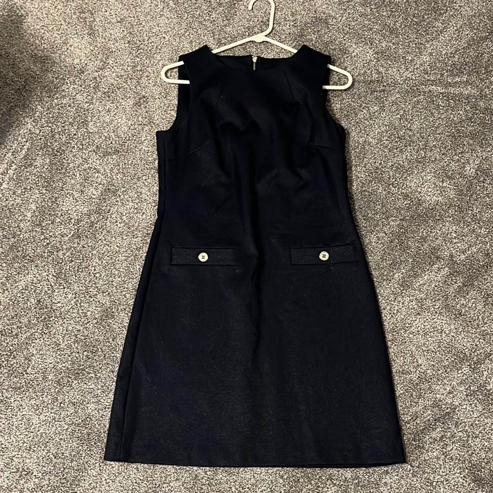 Dark blue sleeveless dress